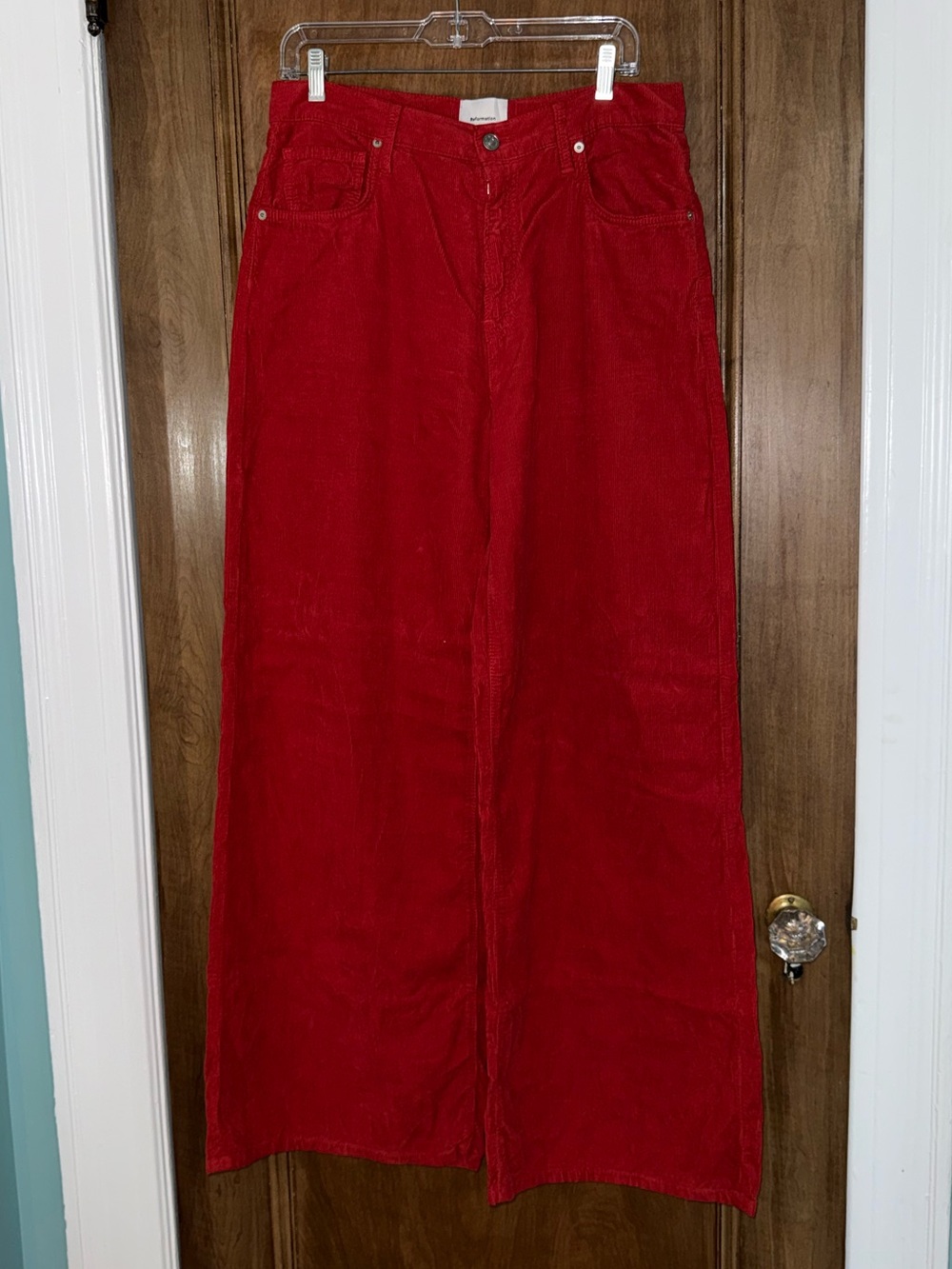 Reformation Eden Wide Leg Corduroy Pants